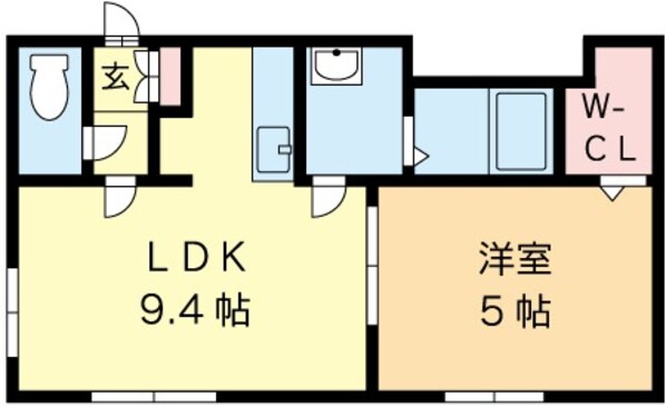 東区役所前駅 徒歩6分 2階の物件間取画像